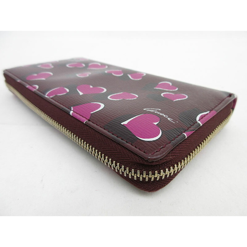 Gucci Heartbeat Round Zip Long Wallet Bordeaux - Picture 5 of 9